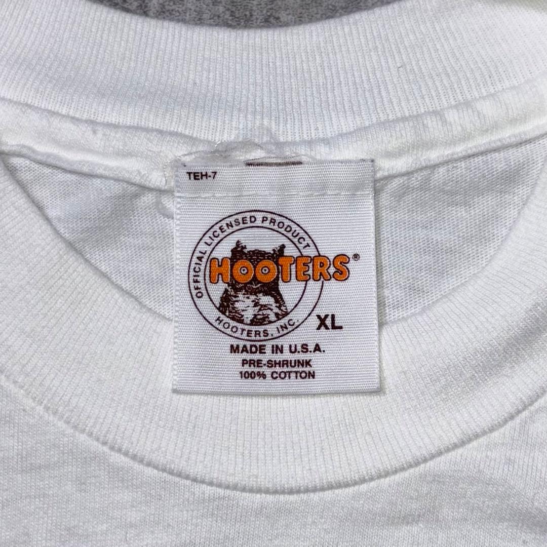 90's \"HOOTERS\" S/S Good Print Tee USA製