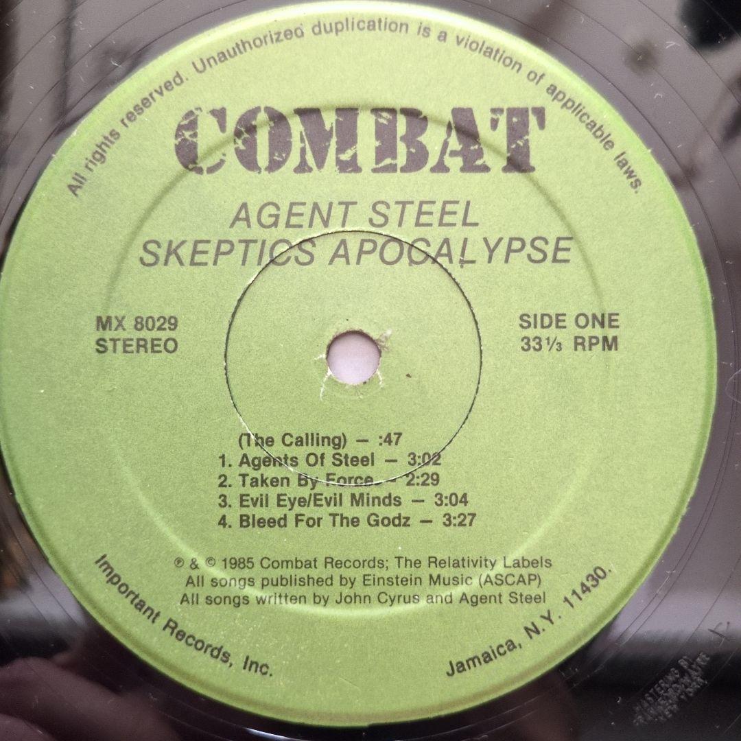 【本国Combat盤】Agent Steel / Skeptics Apocal