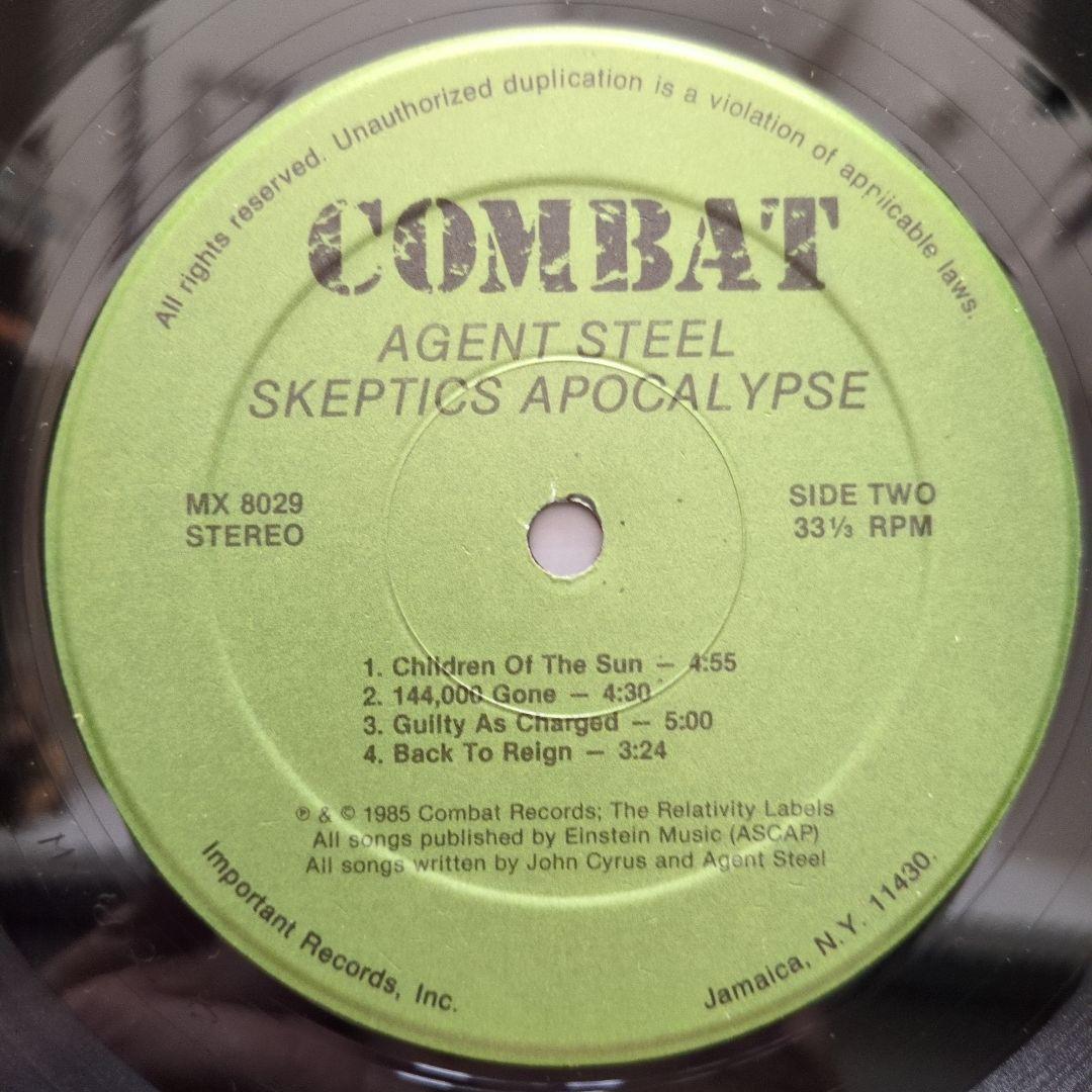 【本国Combat盤】Agent Steel / Skeptics Apocal