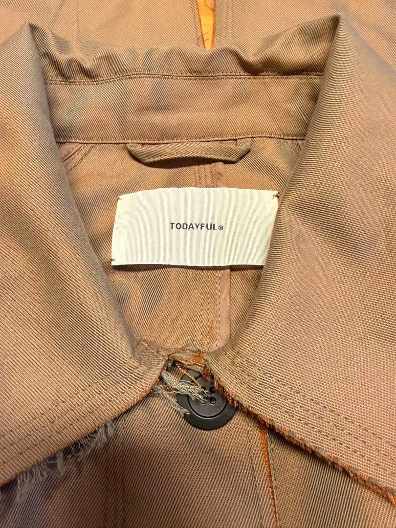 TODAYFUL Satin Twill Coatキャメル36