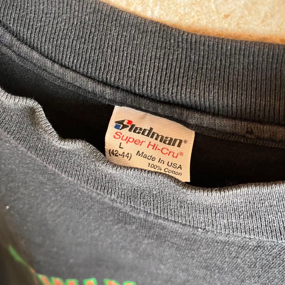 90s USA製 シングルステッチ フェードブラック Tシャツ L