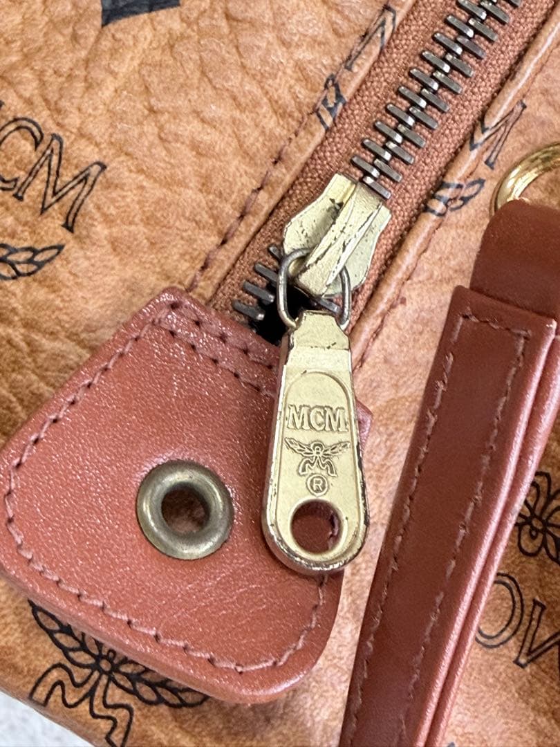 エムシーエム MCM ミニボストン レディース レザー ブラウン