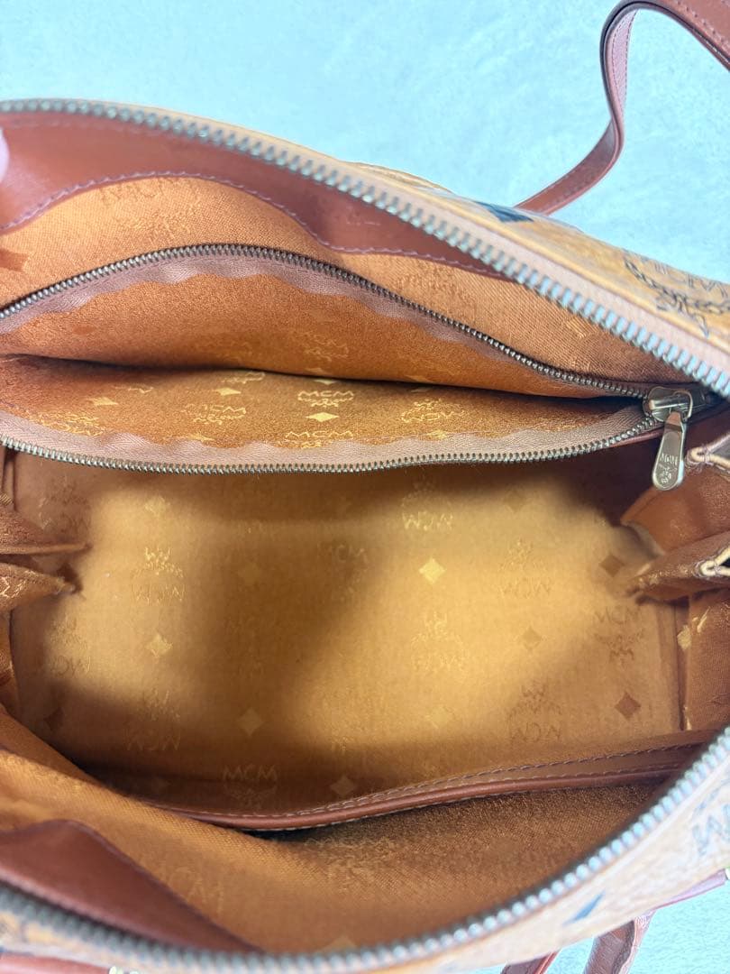 エムシーエム MCM ミニボストン レディース レザー ブラウン