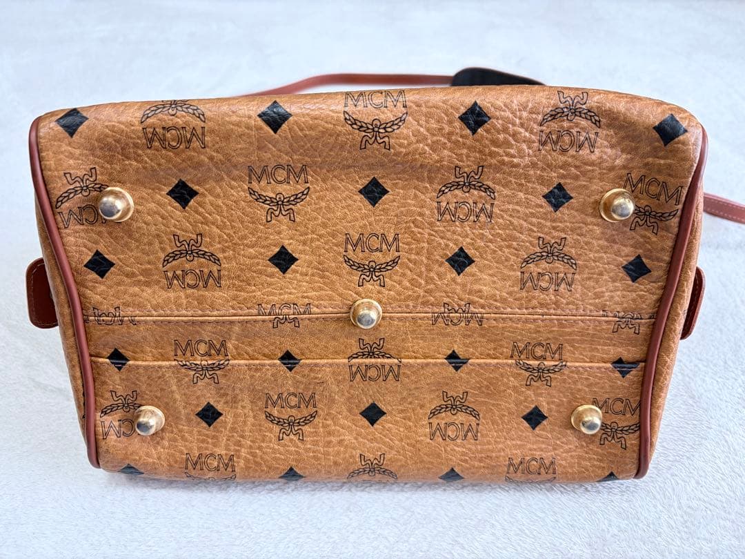 エムシーエム MCM ミニボストン レディース レザー ブラウン