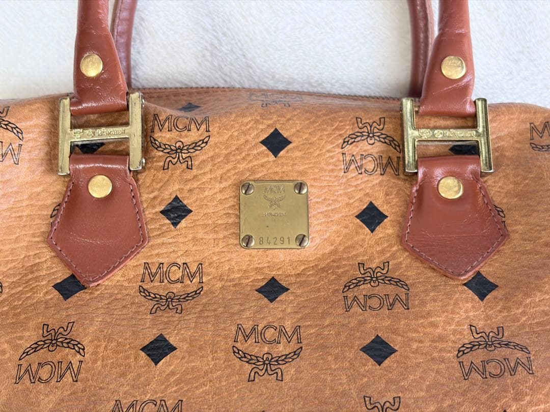 エムシーエム MCM ミニボストン レディース レザー ブラウン