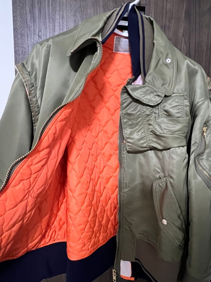 kolor 22AW MA-1 ボンバージャケット カーキ サイズ2