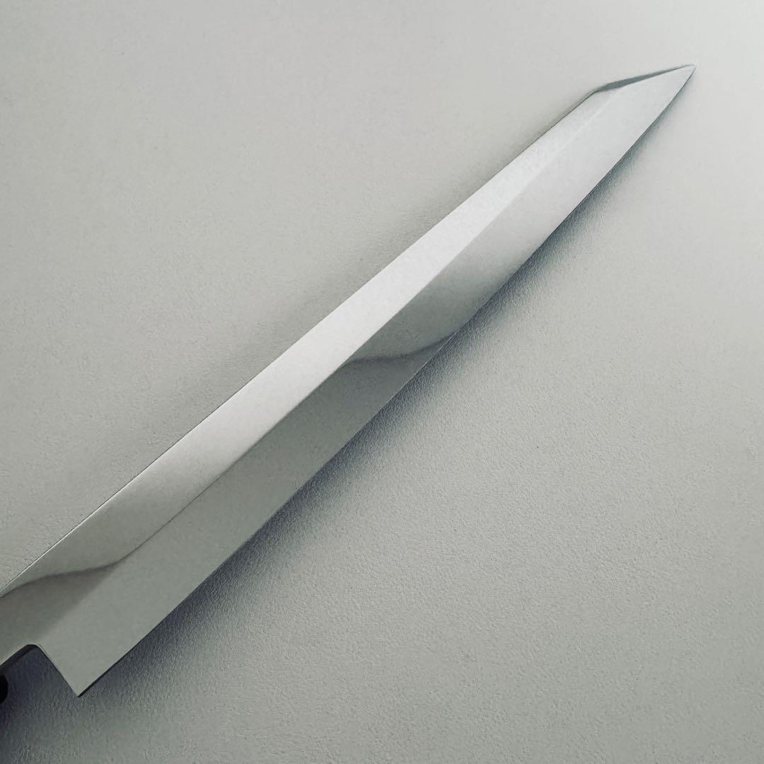 270mm 切付柳刃包丁 鏡面　黒檀八角柄 刺身包丁 全鋼　和包丁【鞘付き】