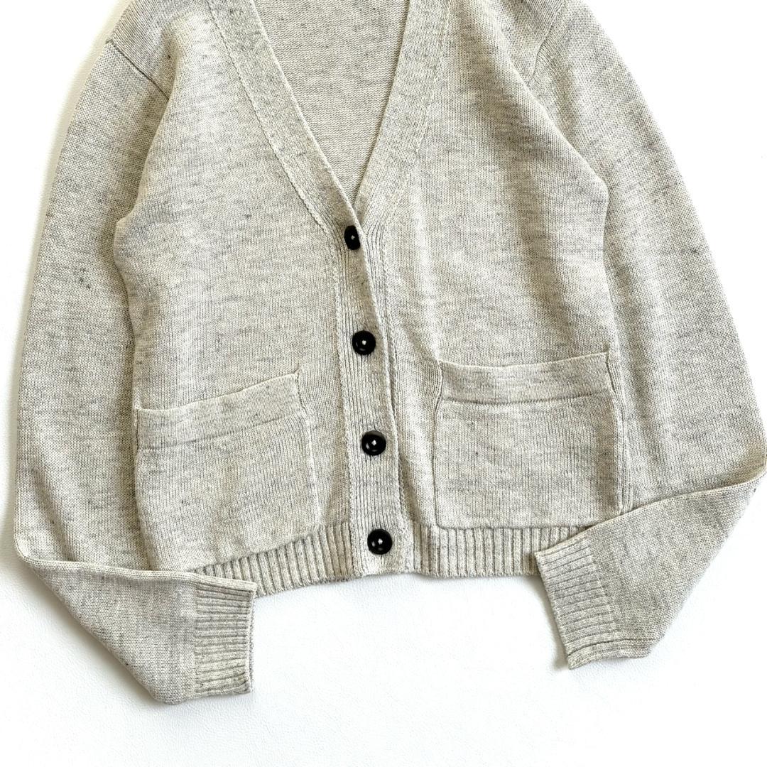マーガレットハウエル MHL. コットン リネン Vネック カーディガン