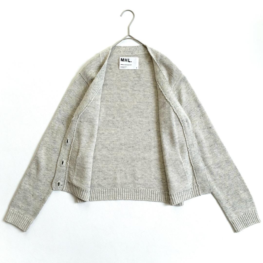 マーガレットハウエル MHL. コットン リネン Vネック カーディガン