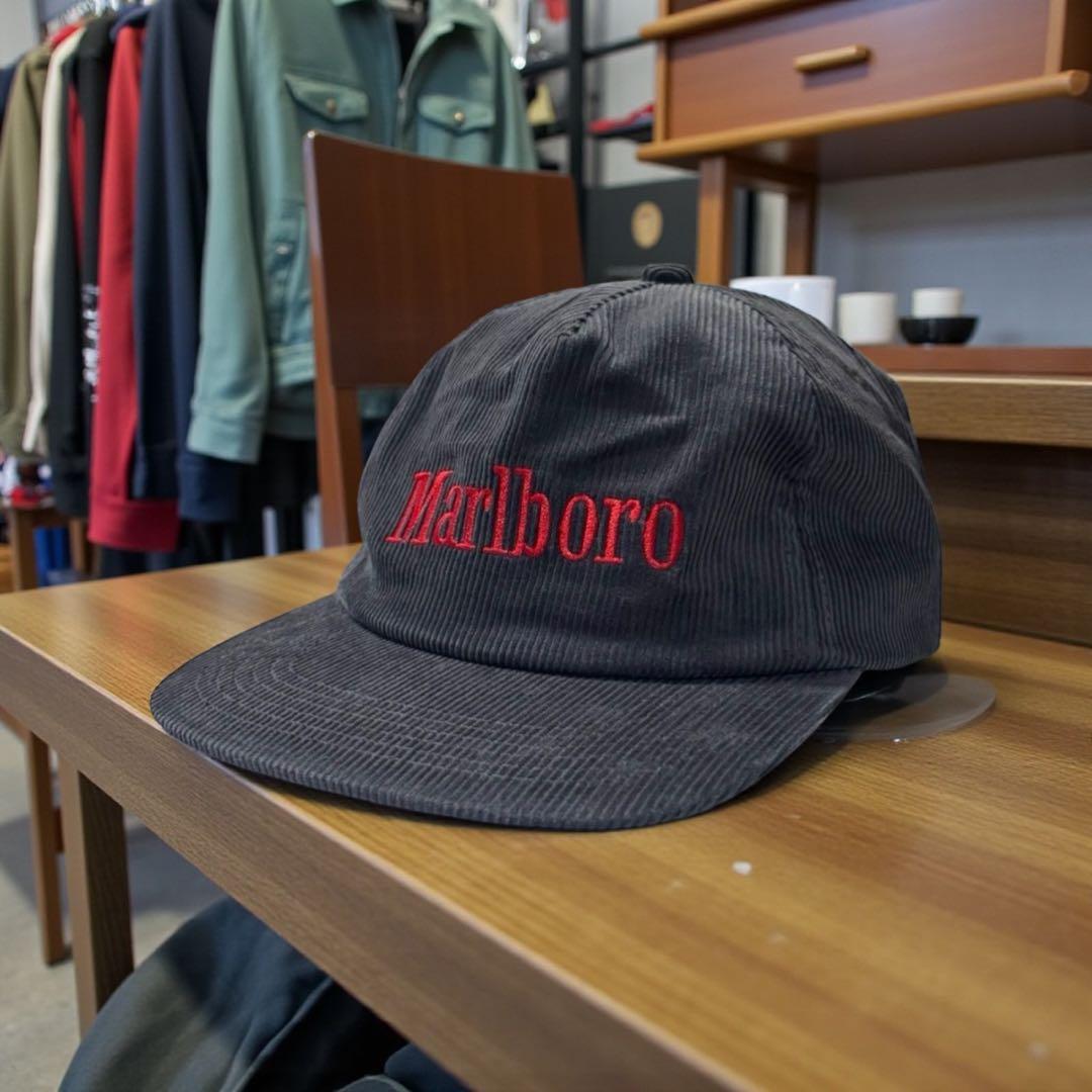 Marlboro マルボロ CAP コーデュロイキャップ グレー