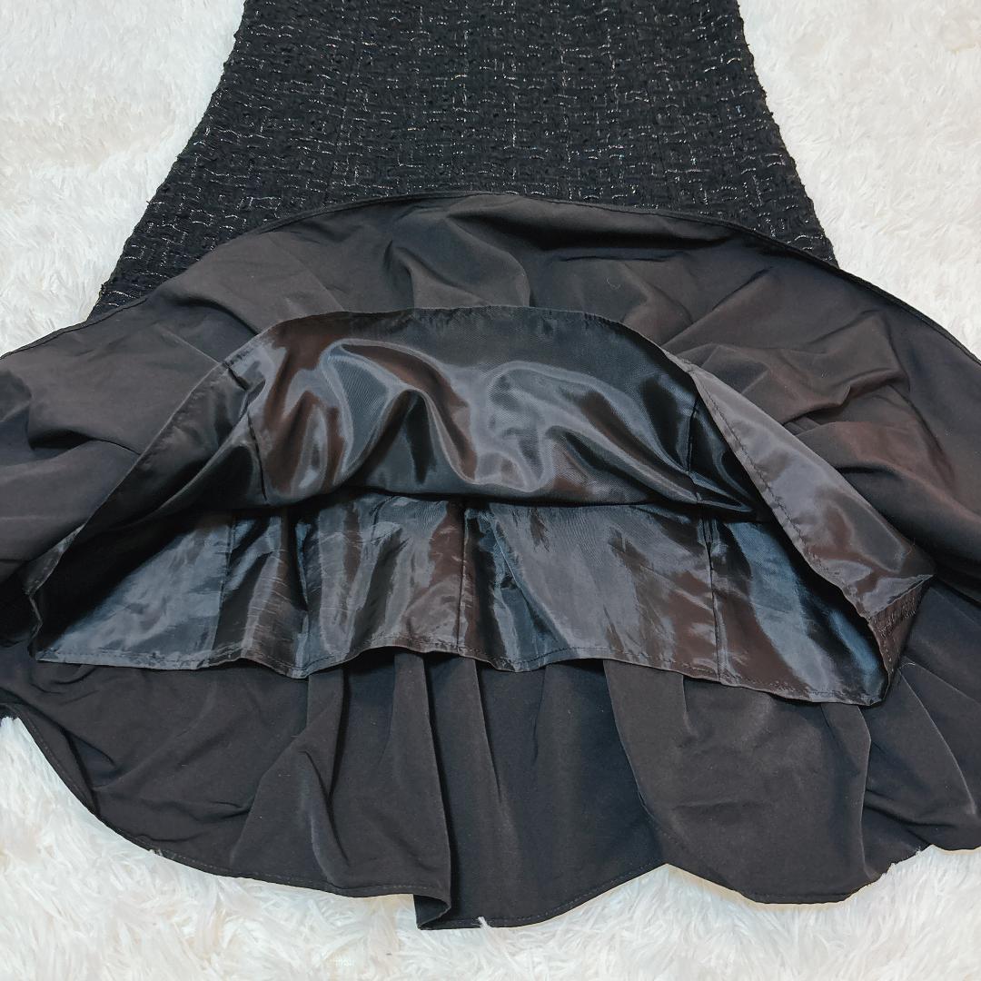 【美品】ANAYI ラメツイードティアード ノースリーブワンピース 38