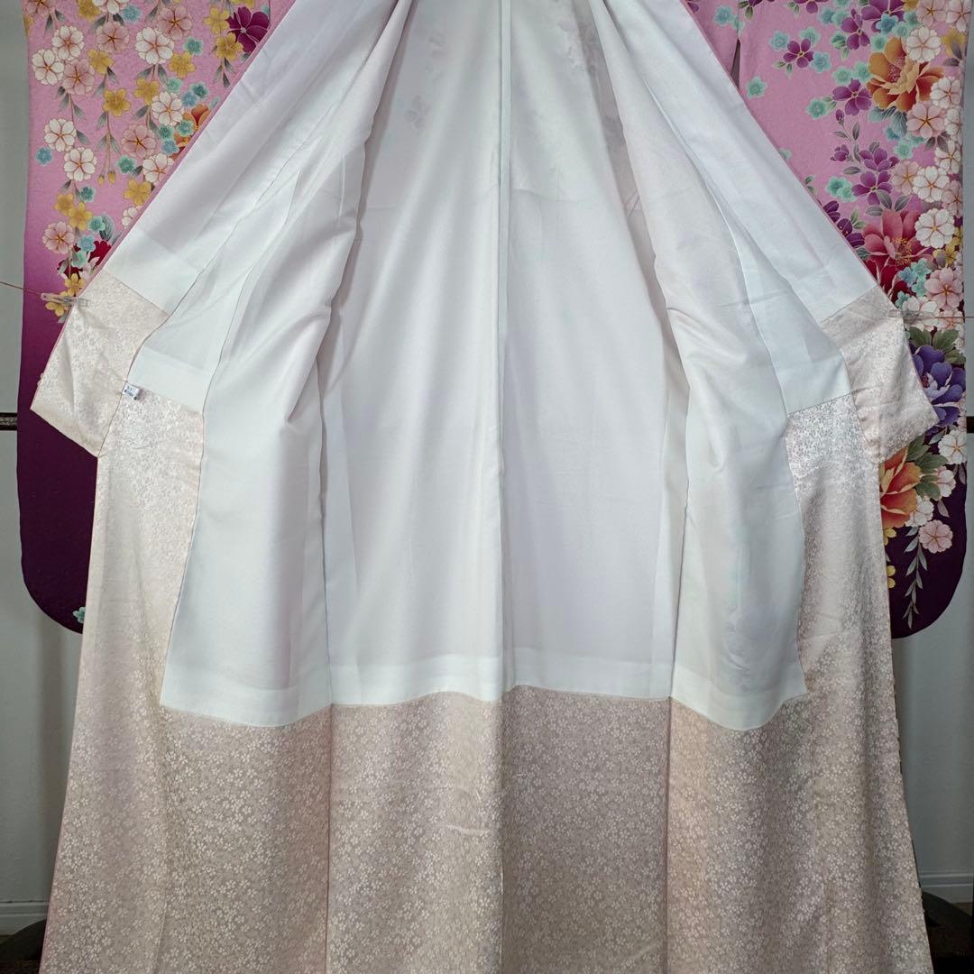 超美品　現代　振袖　成人式　着物　172裄68　ピンク　赤紫　花柄　ラメ　桜