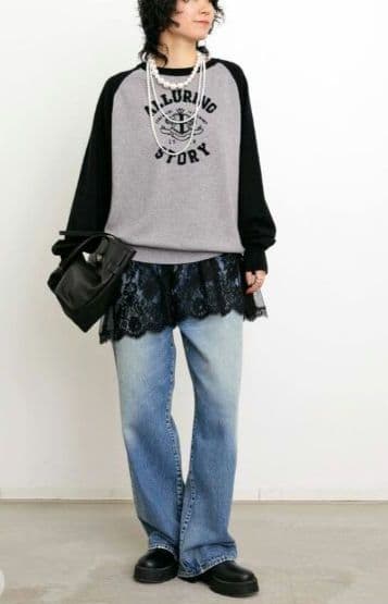 L'Appartement/Solstiss LACE CAMISOLE黒レース
