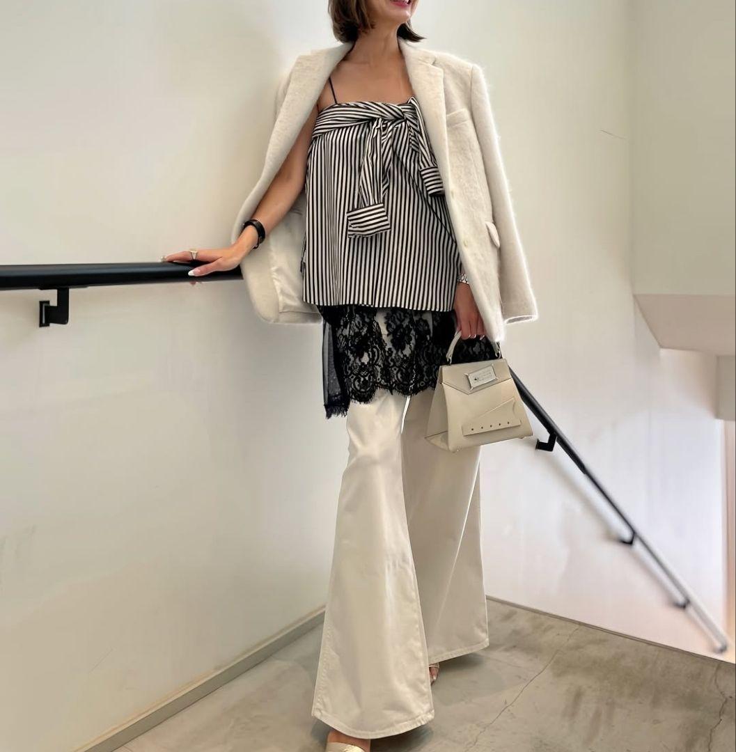 L'Appartement/Solstiss LACE CAMISOLE黒レース