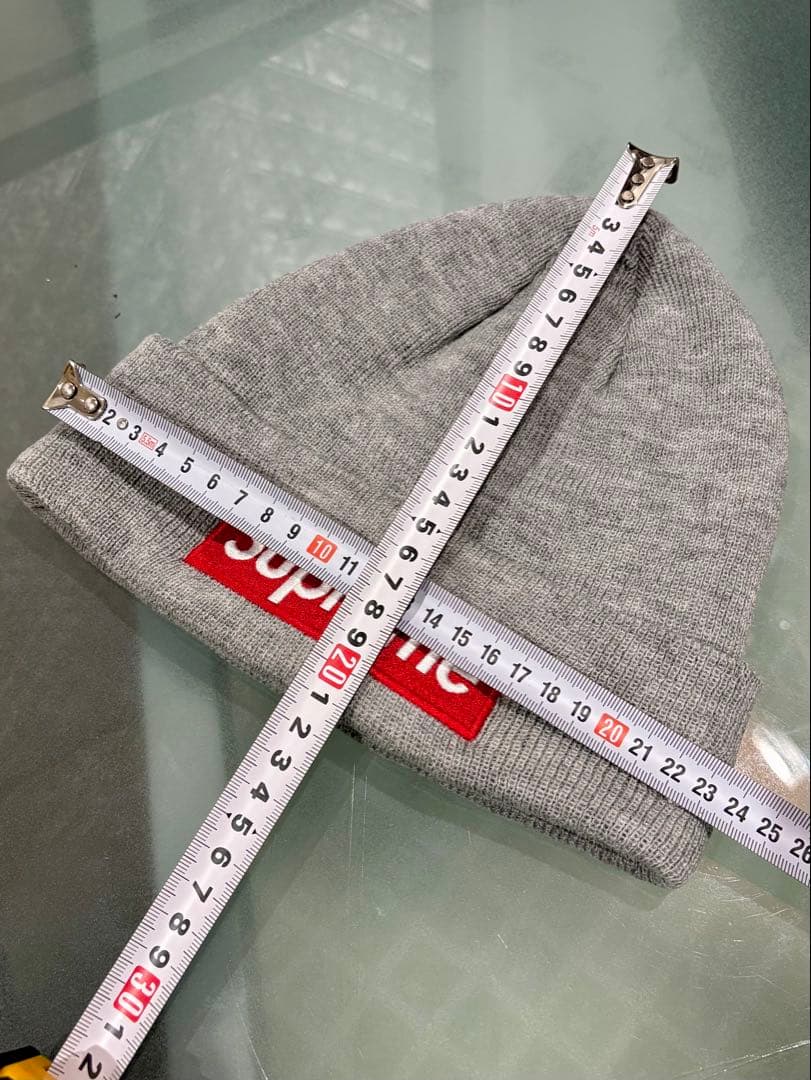 最終価格Supreme グレー ニットビーニー