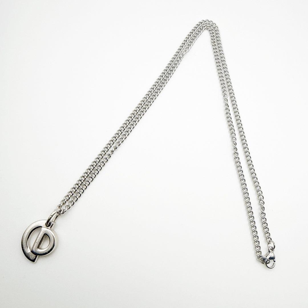 3042-1 極美品✨　Dior　ネックレス　CD ロゴ　希少　シルバー