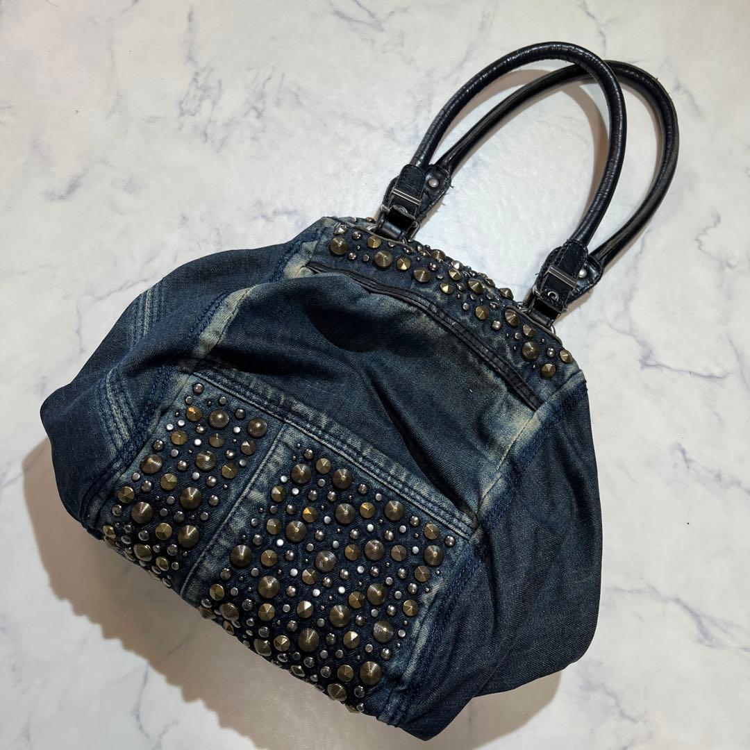DIESEL denim デニムスタッズ ボストンバッグ