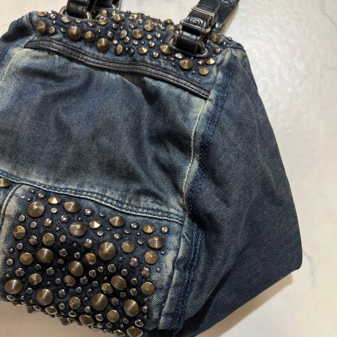 DIESEL denim デニムスタッズ ボストンバッグ