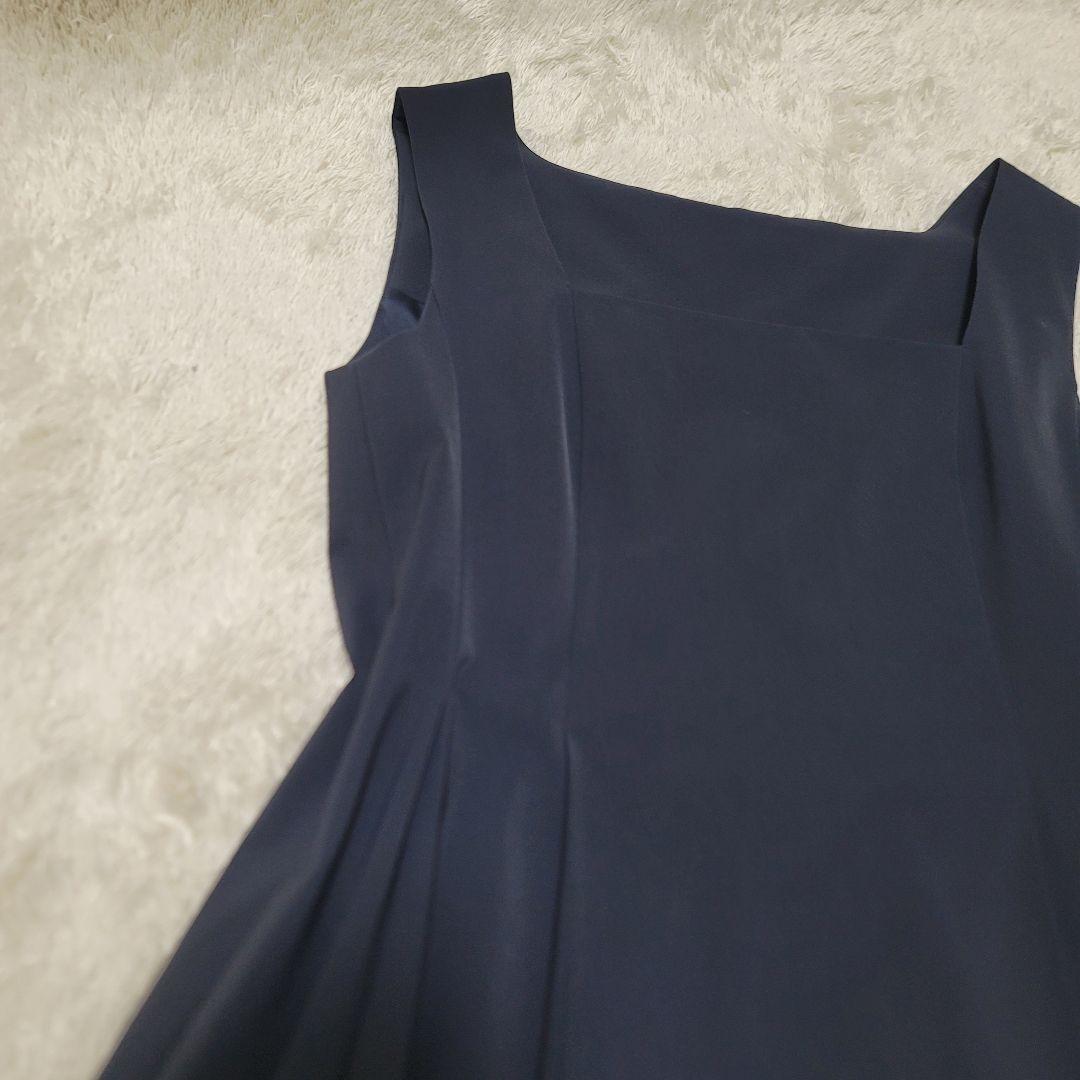 美品✨フォクシーニューヨーク　ワンピース　ネイビー　トロミ素材