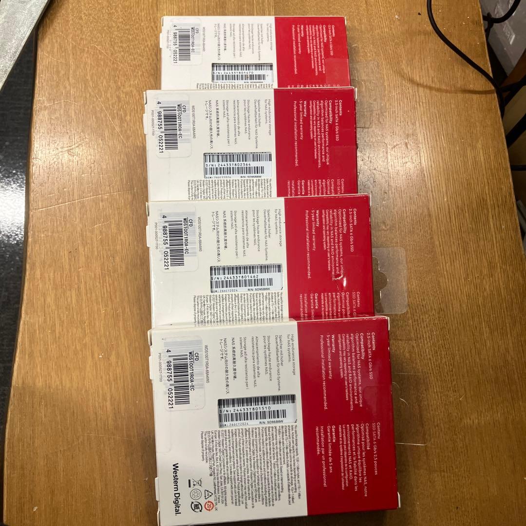 たけしWD Red SA500 1TB SATA SSD 2.5インチ4台