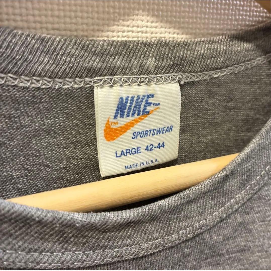 【極希少】70sNIKE オレンジタグ USA製 ヴィンテージTシャツ L霜降り