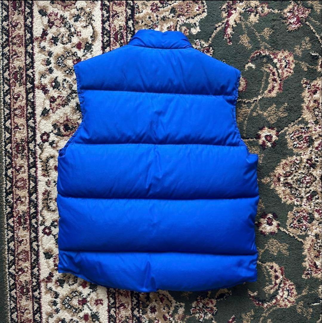 トップス LANDS' END down vest blue