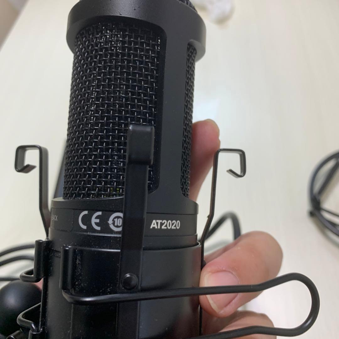 【AT2020】コンデンサーマイク プラスファンタム電源　セット