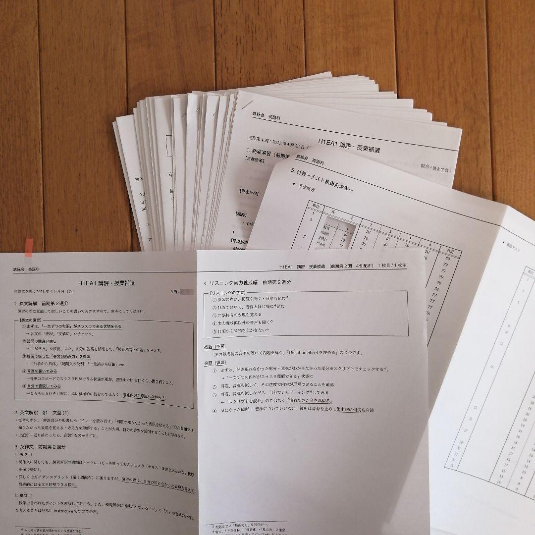 鉄緑会 高1英語 前期 上位クラス 教材セット 2021年度版