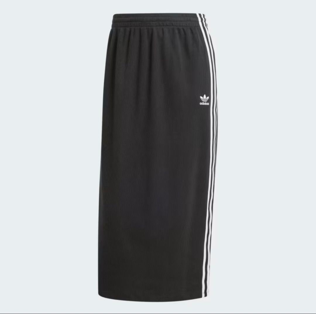 【美品・希少XL】adidas originals ダブルニット スカート 黒