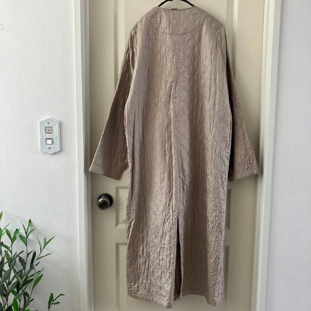 美品✨ソイルsoilジャーナルスタンダード✨ノーカラーキルティングシルクコート