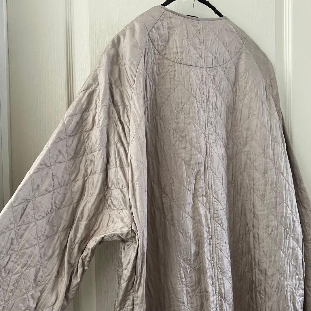 美品✨ソイルsoilジャーナルスタンダード✨ノーカラーキルティングシルクコート