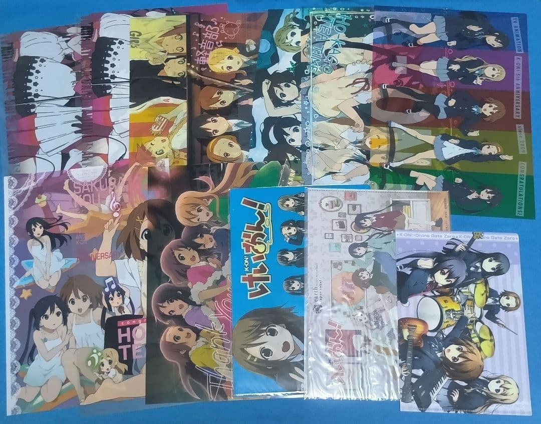 けいおん　クリアファイル　クリアポスター　まとめ売り