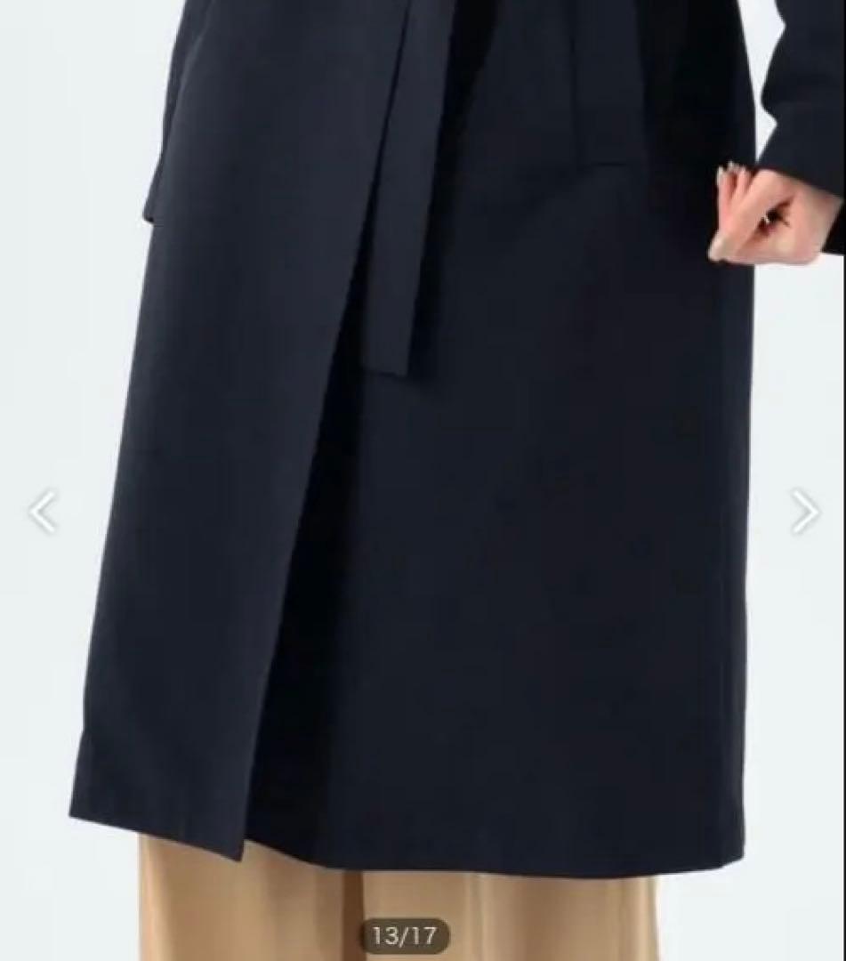 新品　ボールジィ　ポリエステルコットンファイユ フーデッド　ダウンコート　34