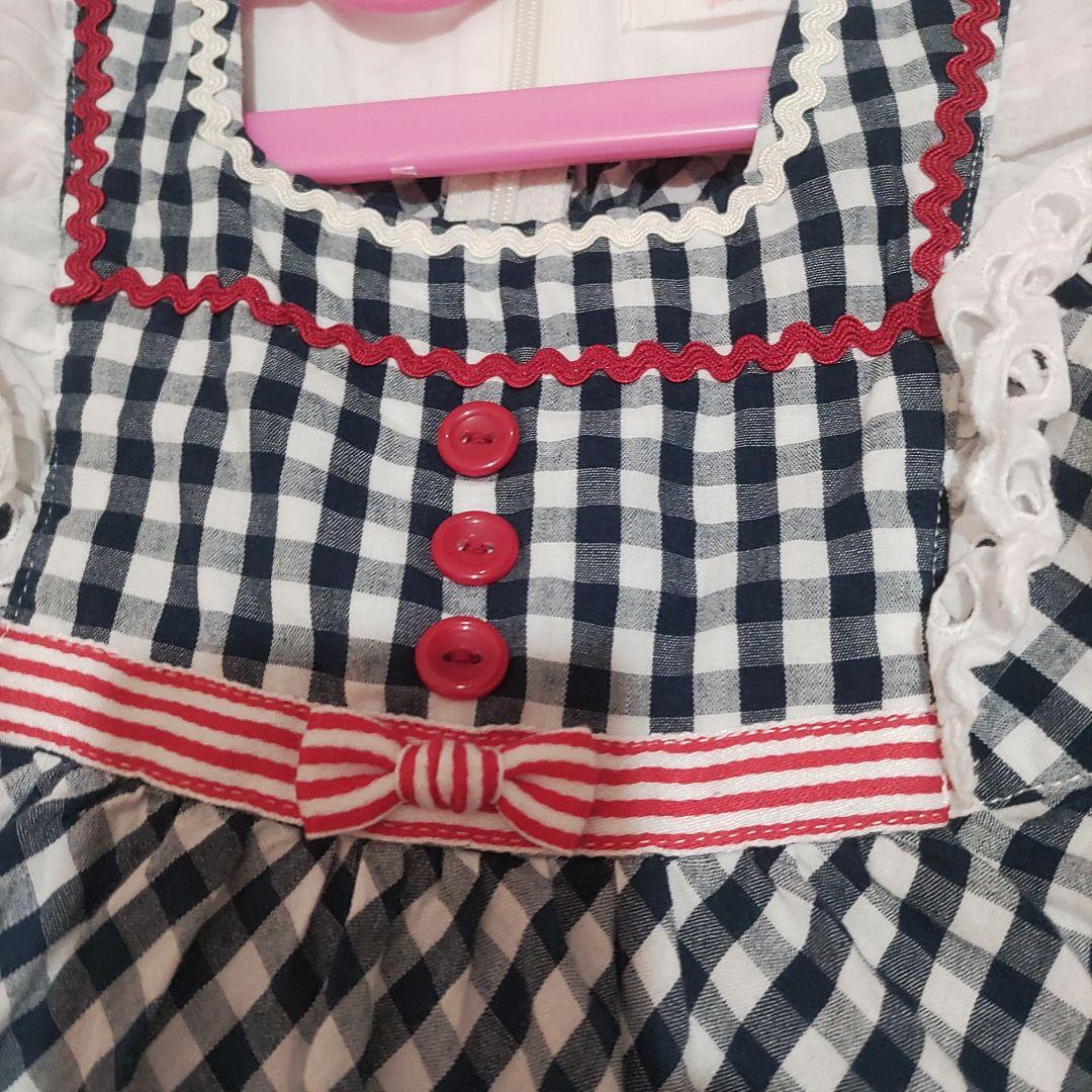 り*ん様 ストロベリー刺繍 半袖ワンピース 2点セット
