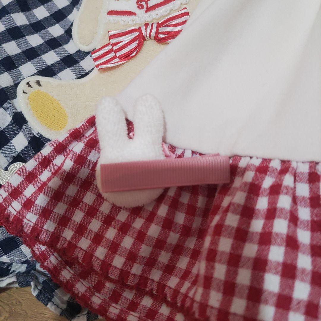 り*ん様 ストロベリー刺繍 半袖ワンピース 2点セット