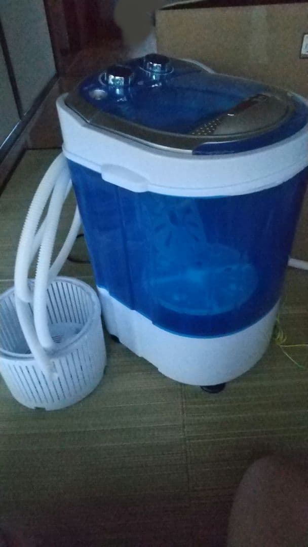 二槽式洗濯機 本体 青と白