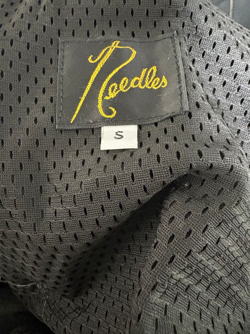 Needles ベロア スウェットパンツ S グレー/ワインレッド