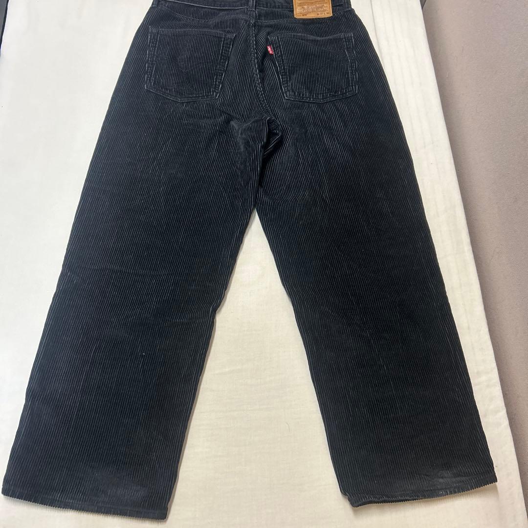 Levi's ブラック コーデュロイ ワイドパンツ　578