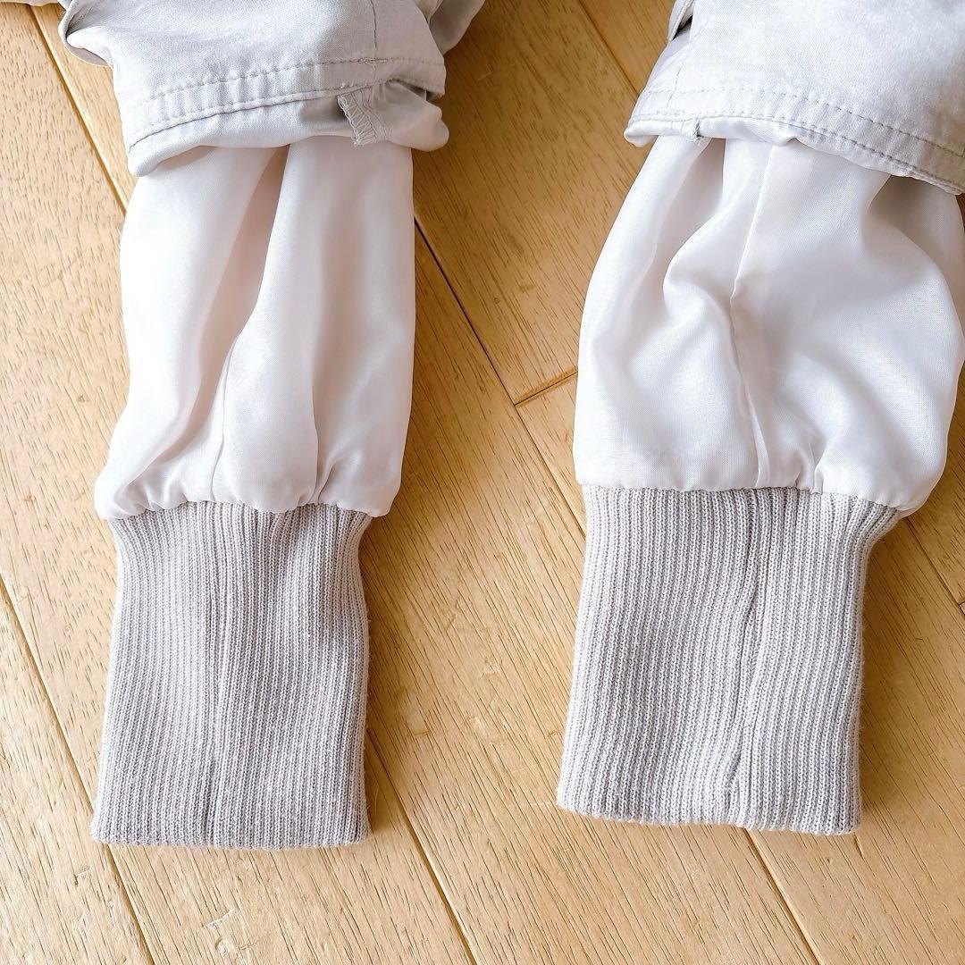 LASUD MILITARY ファーフーデット モッズロングコートラビットファー