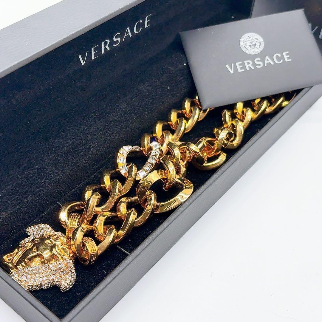 希少 美品✨VERSACE パラッツォディア メデューサ クリスタル ネックレス