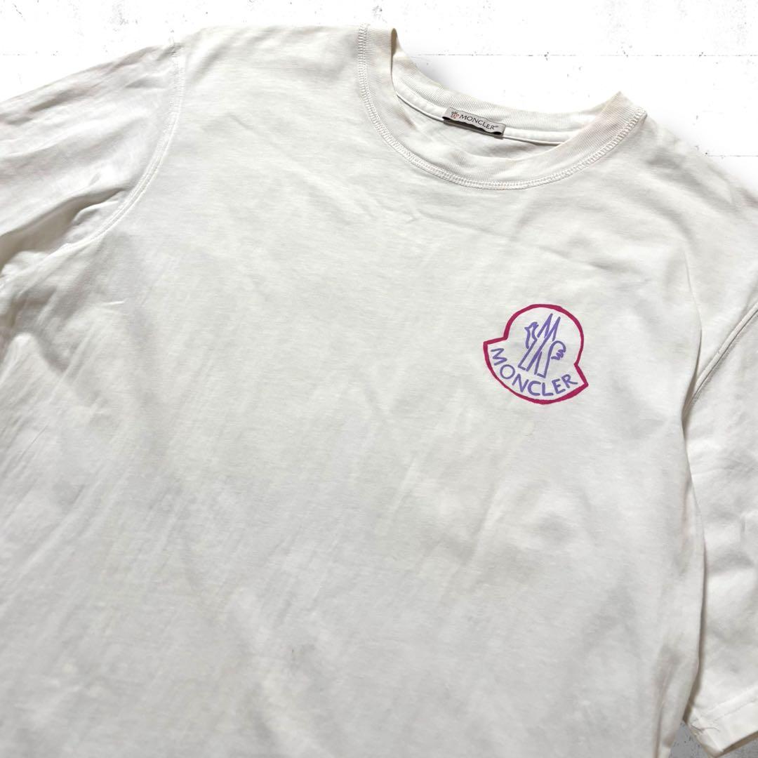 moncler ロゴ入り　半袖Tシャツ　手書きデザイン　バックプリント　トルコ製
