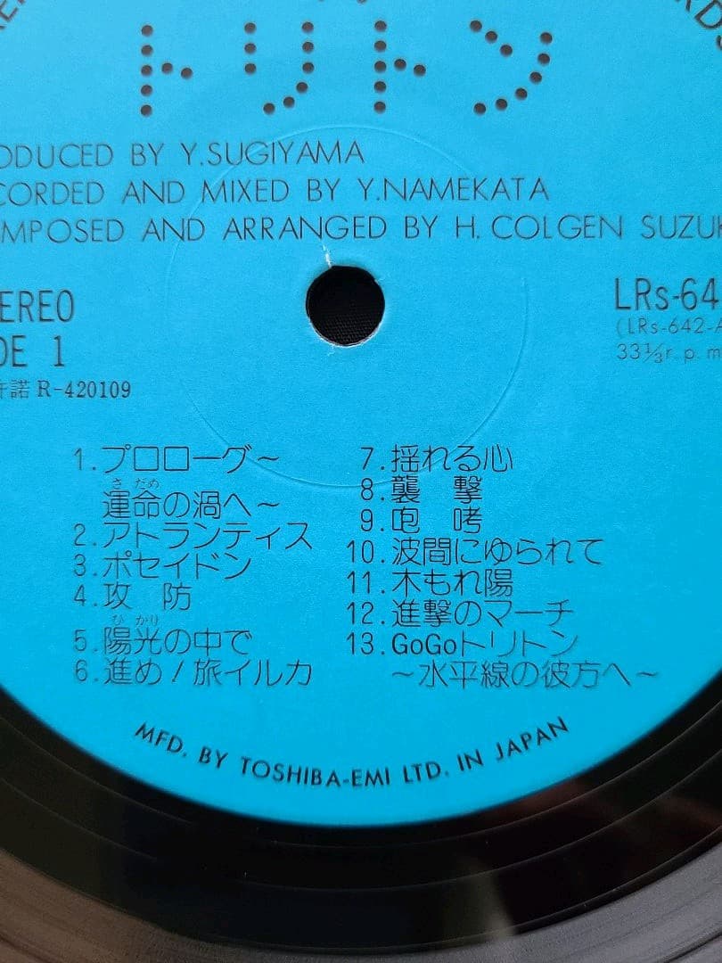 トリトン(BGM)　LPレコード　鈴木宏昌