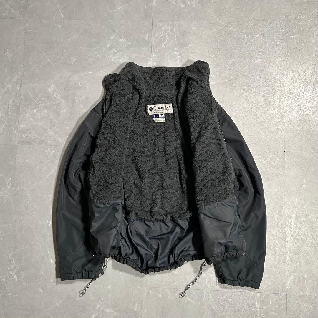 90s Columbia ウォームアップジャケット 裏フリース ドローコード M