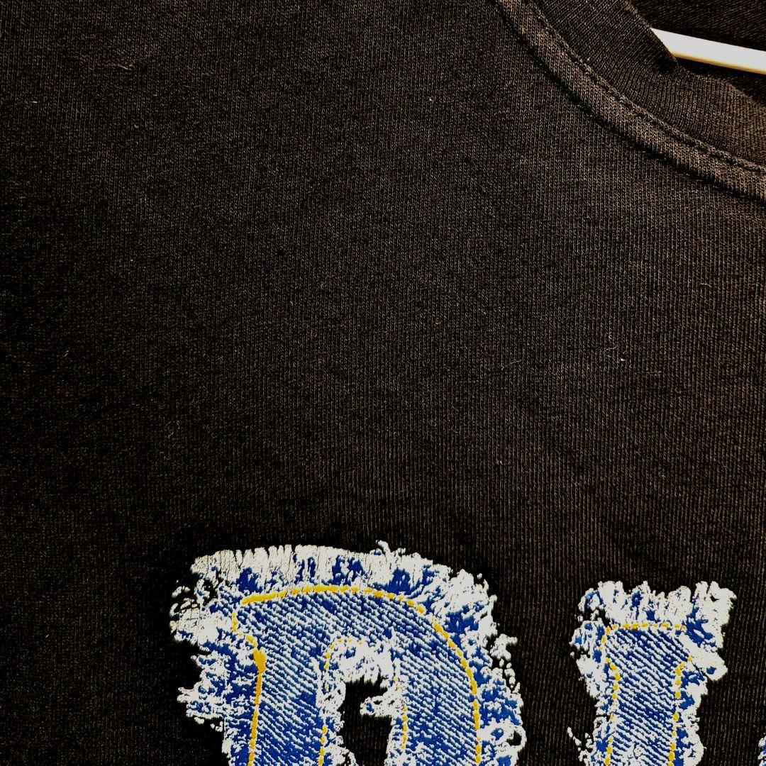 Christian Dior Tシャツ デニムフリンジパッチワークロゴ 黒 M