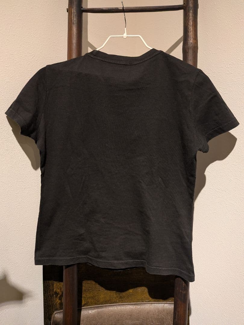 Christian Dior Tシャツ デニムフリンジパッチワークロゴ 黒 M