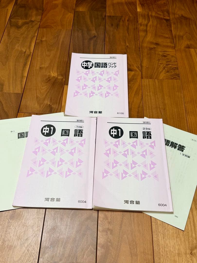 河合塾　wingsテキスト　中1 国語、夏期講習、冬期講習