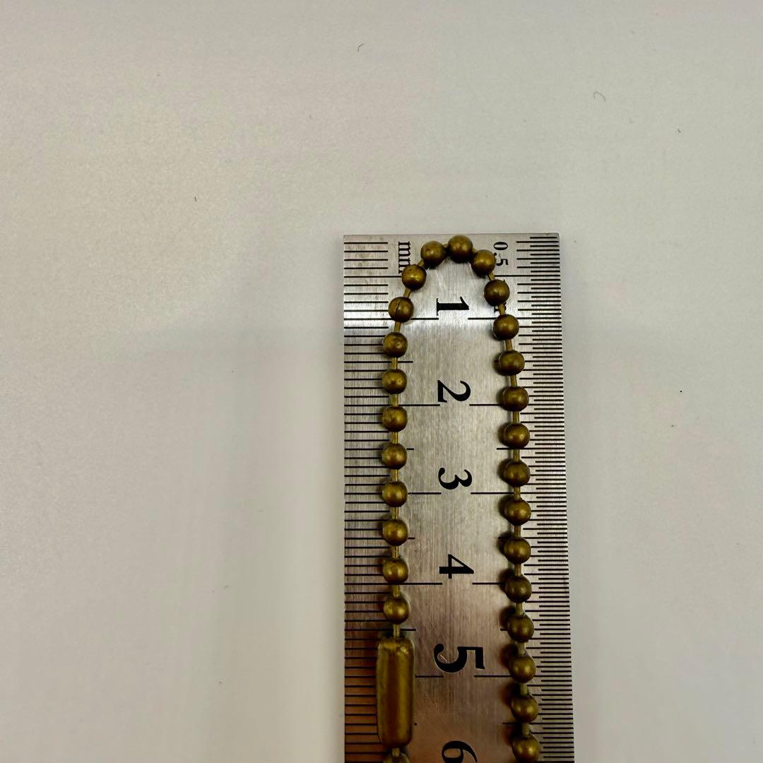 ファーストアローズ　真鍮ドッグタグ　チェーン付き　60センチ