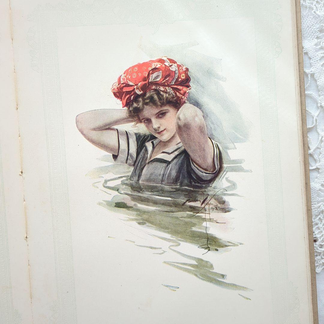 稀少1908アンティーク 画集 絵本 洋書 児童書 ヴィクトリアン ヴンテージ