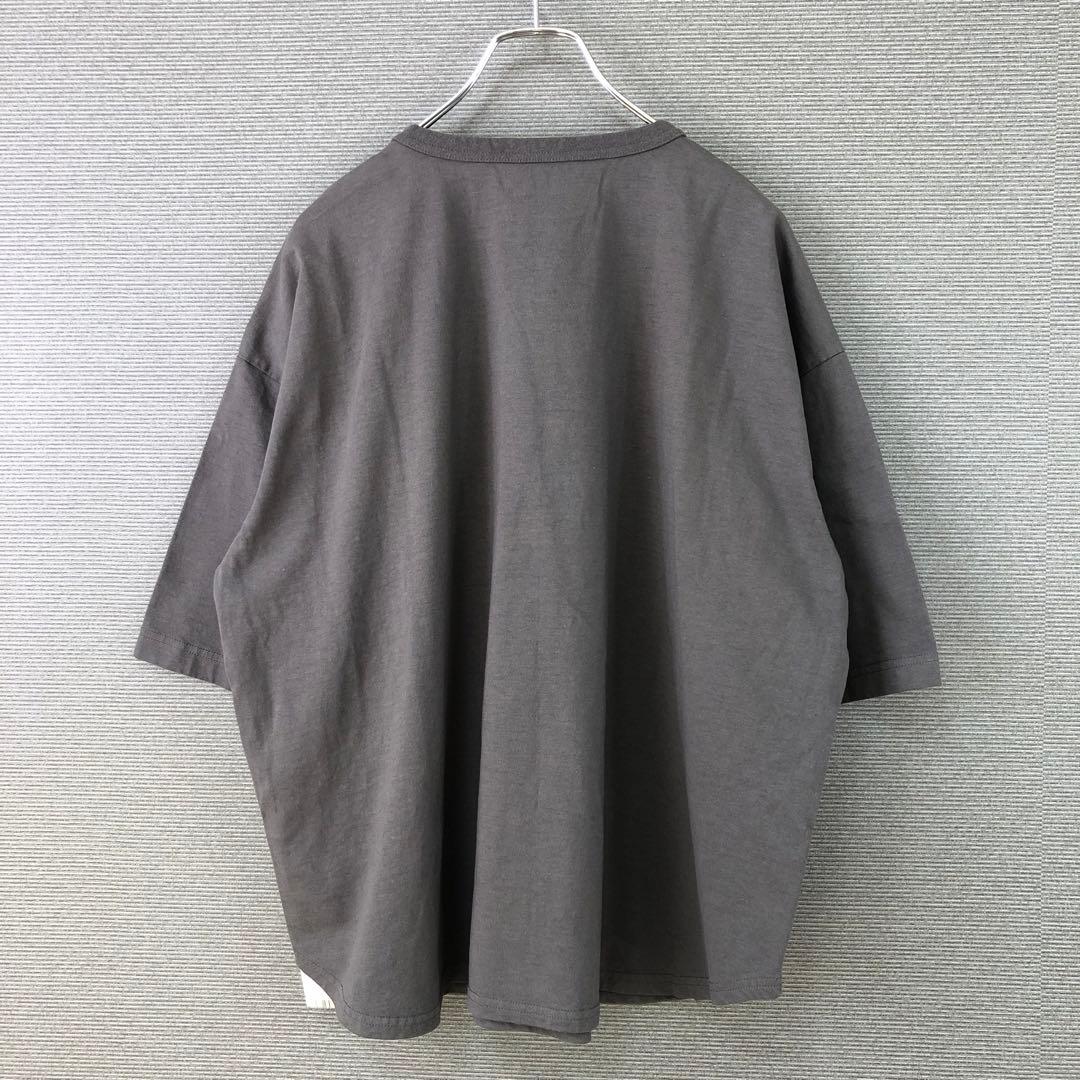 未使用品 nest robe【UpcycleLino】度詰め天竺刺繍Tee