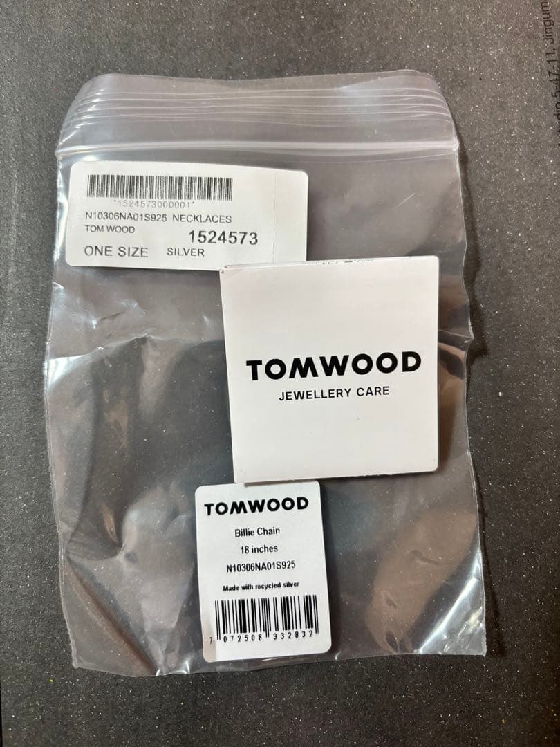TOM WOOD Billie Chain 18inches シルバー925